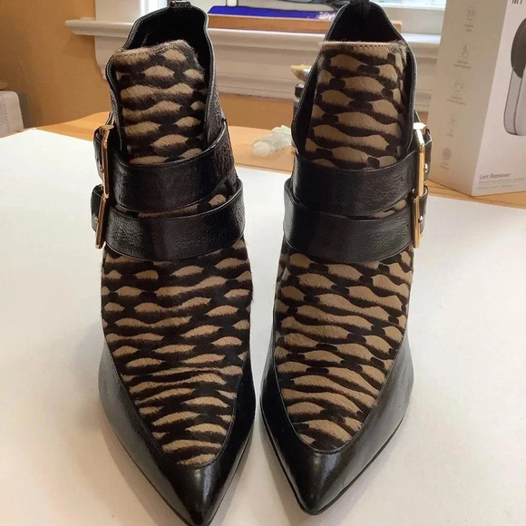 DEREK LAM Marta Calf Hair Wedge Boots Size 6.5 - Picture 4 of 16